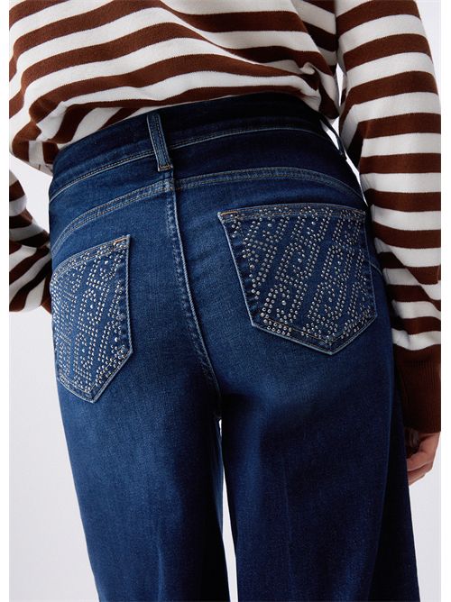 Jeans flare con strass LIU JO | UA6078D0305/78966